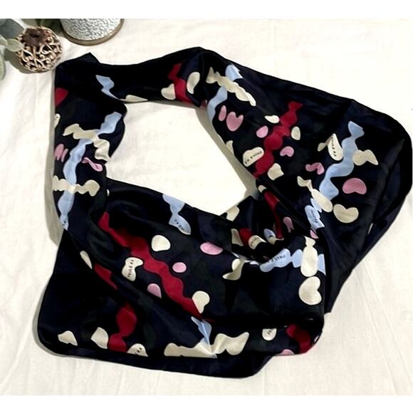 Paule Ka Scarf Navy and Multiple Colors Chic Polished Lightweight - Picture 1 of 3